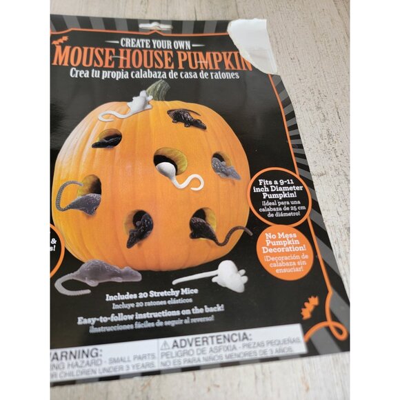 Create your own mouse house pumpkin jack-o'-lantern accessory Halloween - Picture 3 of 7